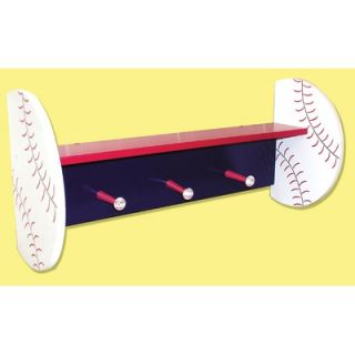 Trend Lab Baseball 24 Shelf with Peg Hooks