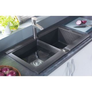 Astracast Geo 32.75 x 20.25 Granite ROK Double Bowl Kitchen Sink in