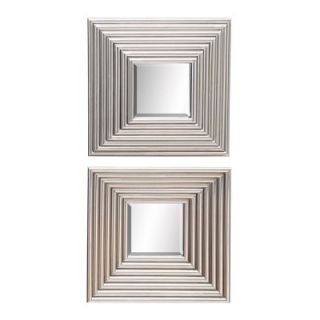 Aspire Stainless Steel Frame Mirrors (Set of 2)