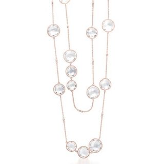  32 Round Filled Rose Gold Plated Necklace   GN1030 ROSE 32