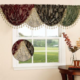 Violet Linen Legacy Damask 36 X 48 Water Fall Valance   Legacy