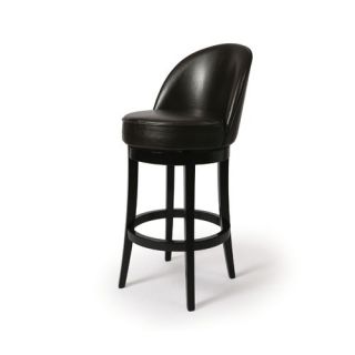 Kinfine Faux Leather Seat High Barstool in Brown   K1401 24 E074