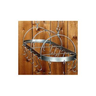 HSM 40 Oval Pot Rack with Optional Utensil Grid and Hanger Rods