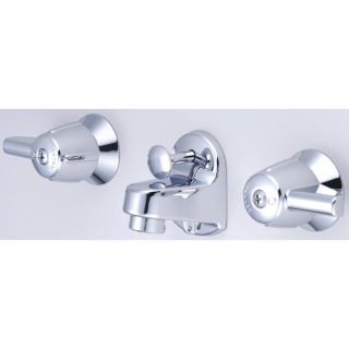 Wall Mounted Bathroom Sink Faucet with Double Lever Handles