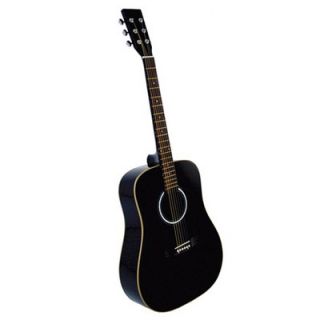 Stedman Pro Acoustic Dreadnaught Guitar with Gig Bag in Black   MG41