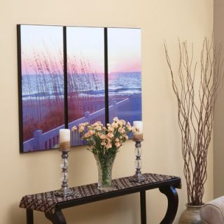  Gulf Sunset with Sea Wheat Laminated Framed Wall Art Set   36 x 53