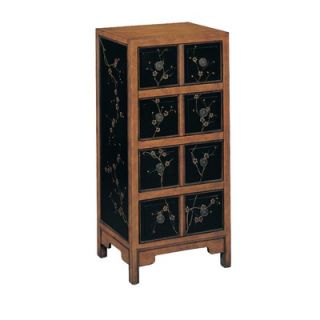 Stein World 4 Drawer Tall Accent Chest in Black and Aged Pine