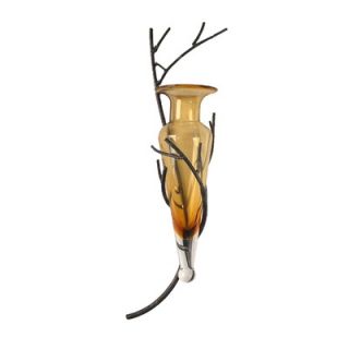 DanyaB Amphora Vase on Twig Wall Sconce in Amber