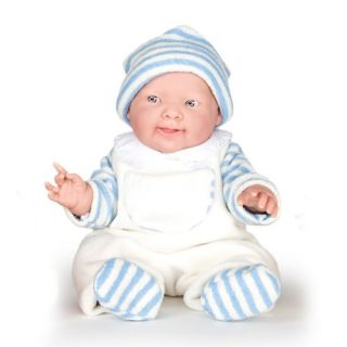 Lucas   14 Real Boy Vinyl Doll with Blue Terry and Fleece Outfit
