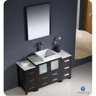 Fresca Torino 54 Modern Bathroom Vanity with 2 Side Cabinets and
