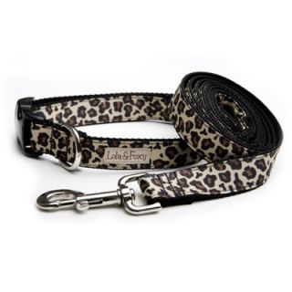 Lola and Foxy Leopard Black Dog Collar