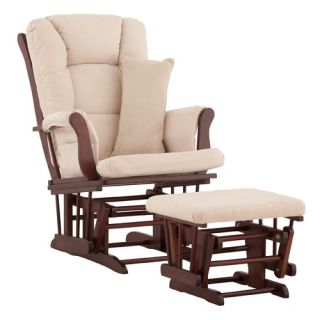 Storkcraft Tuscany Glider and Ottoman in Cognac / Chocolate   06550