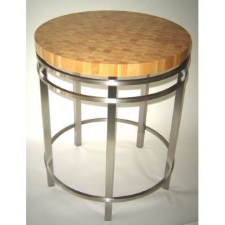 Metropolitan Designer Oasis Prep Table with Butcher Block Wood