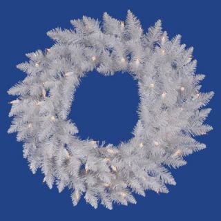 Vickerman Crystal White Spruce 60 Wreath with Clear Lights