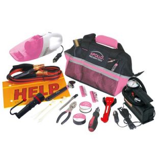 Apollo Tools 54 Piece Roadside Tool Kit with Vacuum and Compressor