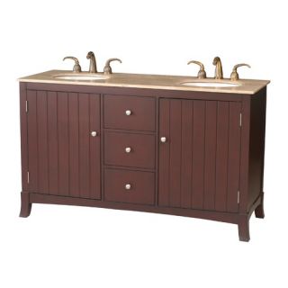  54 Double Sink Bathroom Vanity Cabinet   WFH 0201 BB UWC 54