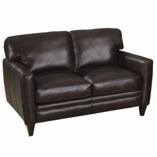  Schneider Furniture Leather Loveseat   L800 57 Bark / L800 57 Carmel