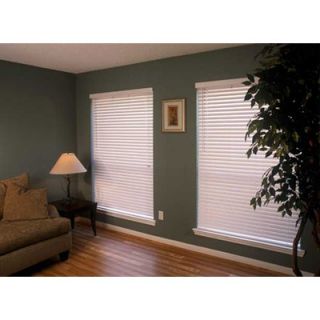 Fauxwood Impressions 2 Faux Wood Blind in White   60 L