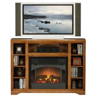 Real Flame Hudson 68 Ventless TV Stand with Gel Fireplace   4100 BK
