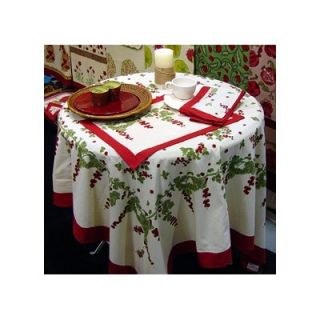 Couleur Nature Gooseberry Red Green Tablecloth