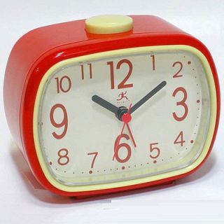 Infinity Instruments That 70s Retro Alarm Clock in Red with Cream