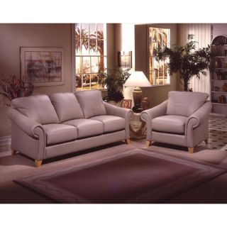 Omnia Furniture Sonora 4 Piece Leather Living Room Set   SON 3SLRS