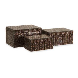 Orchid Mosaic Boxes (Set of 3)