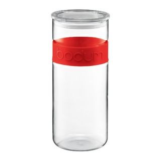 Bodum Presso 85 oz. Glass Storage Jar with Silicone Band in Red