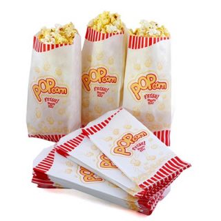  Popcorn Case of 100 Popcorn Theater Bags Paper   2106 GAP 100 BAGS