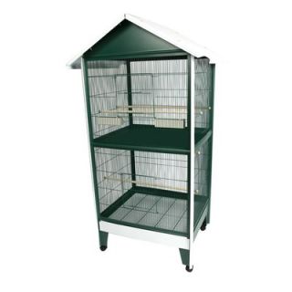 Cage Co. Two Story Pitched Roof Aviary Bird Cage