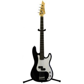 Stedman Pro Electric Bass Guitar with Gig Bag and Cable in Black