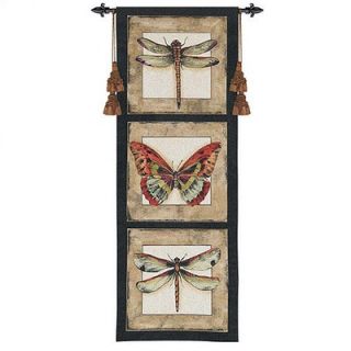 Fine Art Tapestries Butterfly Dragonfly II Tapestry