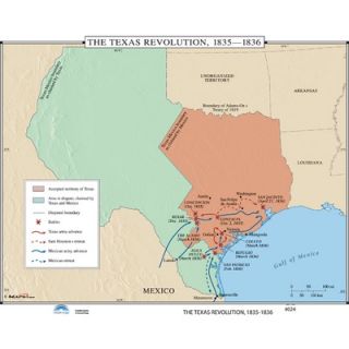 Universal Map U.S. History Wall Maps   Texas Revolution