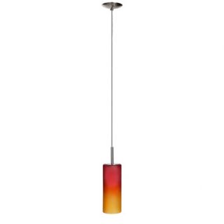Dainolite Red/Orange Glass 1 Light Pendant   83202 SC RD