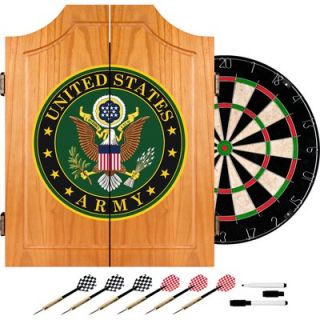 Trademark Global U.S. Army Symbol Wood Dart Cabinet Set   ARMY7000