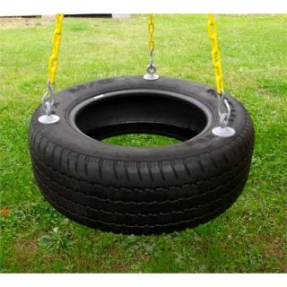 Eastern Jungle Gym 3 Chain Rubber Tire Swing with Coated Chain