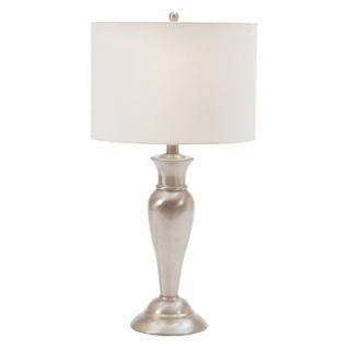 Fangio Table Lamp in Brushed Steel and Linen Shade