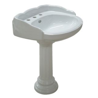 Elements of Design Georgian Pedestal Sink in White