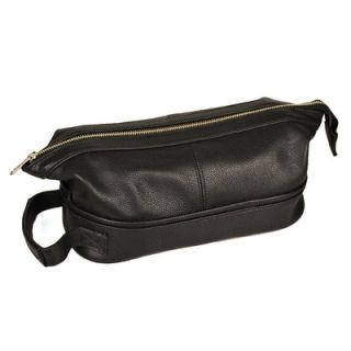 Aston Leather Mens Leather Toiletry Case with Metal Frame