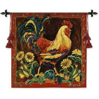 Fine Art Tapestries Rooster Rustic BW Wall Hanging