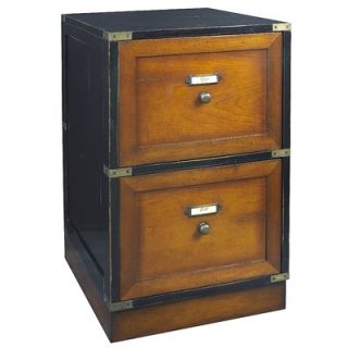 Authentic Models Campaign File Cabinet in Black and Distressed Honey