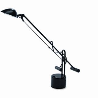 Counter Balanced Halogen Desk Lamp, Black, 22 Reach
