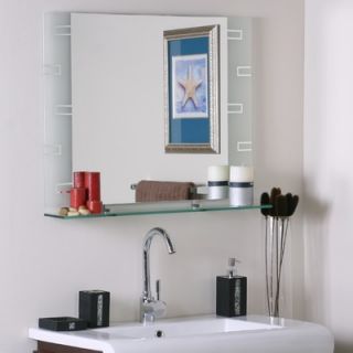 Decor Wonderland Frameless Aydin Wall Mirror and Shelf