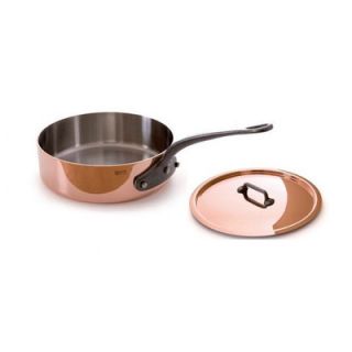 Mauviel Mheritage Cuprinox 3.2 Quart Saute Pan with a Cast Iron