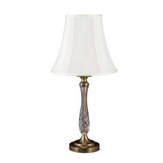 Lighting Enterprises Crystal Table Lamp with Cream Hand Sewn Shade