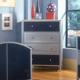 Hillsdale Universal Youth Chest in Navy and Silver   1177 784