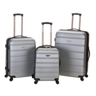 Rockland Melbourne 3 Piece ABS Luggage Set