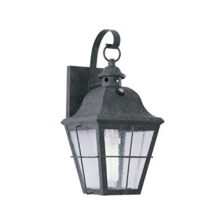 Colonial Styling Fluorescent Outdoor Wall Lantern in Oxidized Bronze