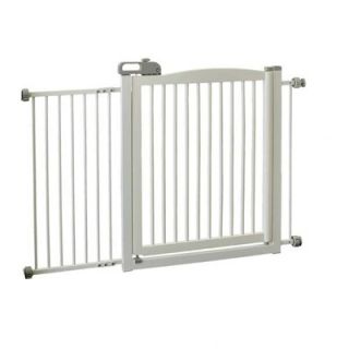 Richell One Touch Pet Gate in White