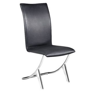 dCOR design Delfin Dining Chair with Black Leatherette